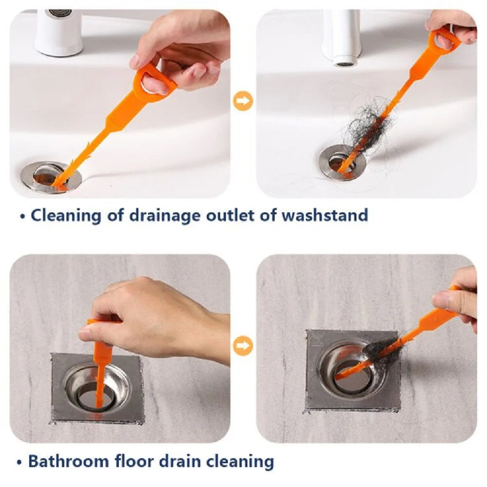 Kitchen Sink Cleaning Pipe Hook Cleaner Sticks Clog Remover Sewer Dredging Spring Pipe Hair Dredging Tool Bathroom Accessories
