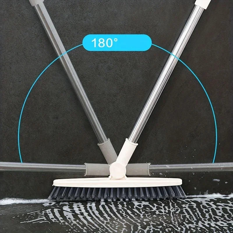 Bathroom Floor Brush Rotating Wall Corner Gap Brush Hard Bristle Long Handle Tile Brush Floor Cleaning Tool