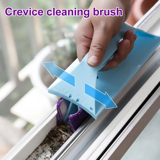 Door and Window Track Cleaning Brush Handheld Gutter Cleaning Tool for Desktop Glass Cove Edge Gaps Sliding Doors Tile Lines